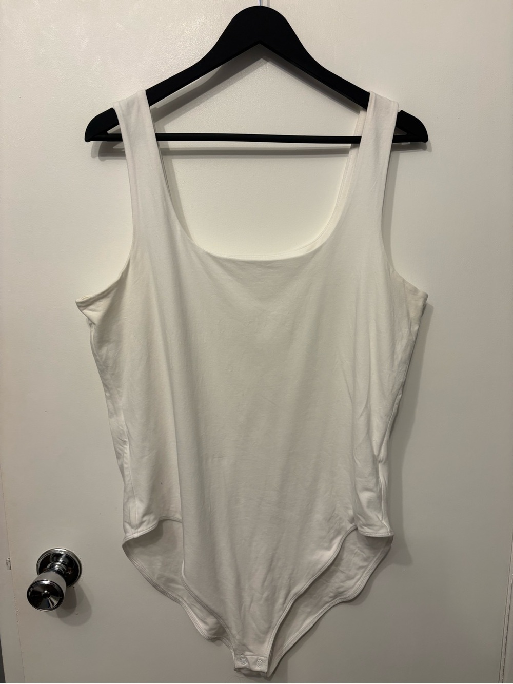 Classic White Scoop Neck Women’s Bodysuit
